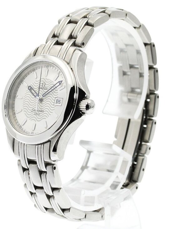 OMEGA Seamaster120 2571.31 Date Silver Dial Quartz Ladies Watch_947442